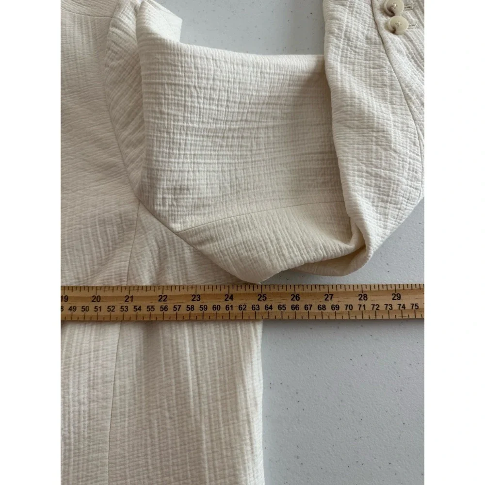 NWOT Talbots Petite Plus Women's 20W Ivory Double Breasted Blazer Lined Pockets